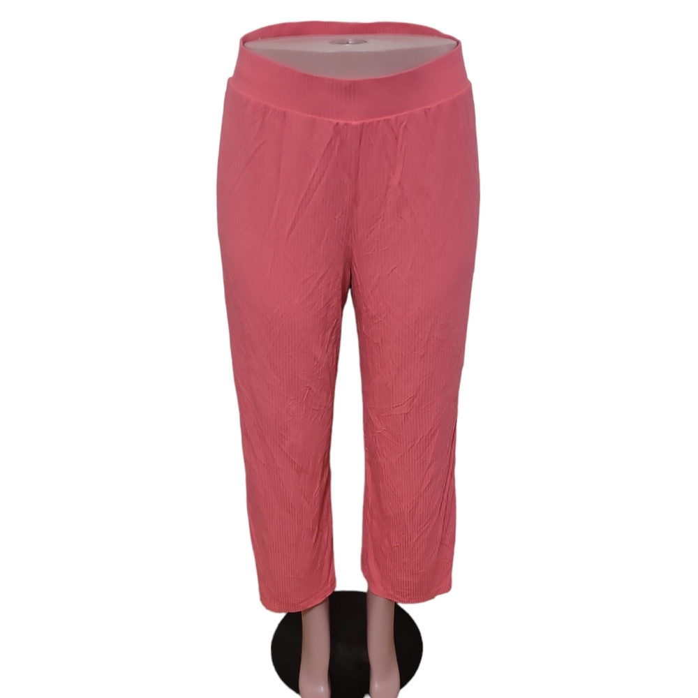 Old Navy Woman's Size Small Coral White Leg Pants